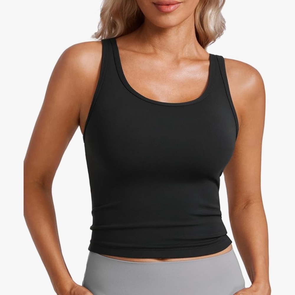 Black Sleeveless Tank Top